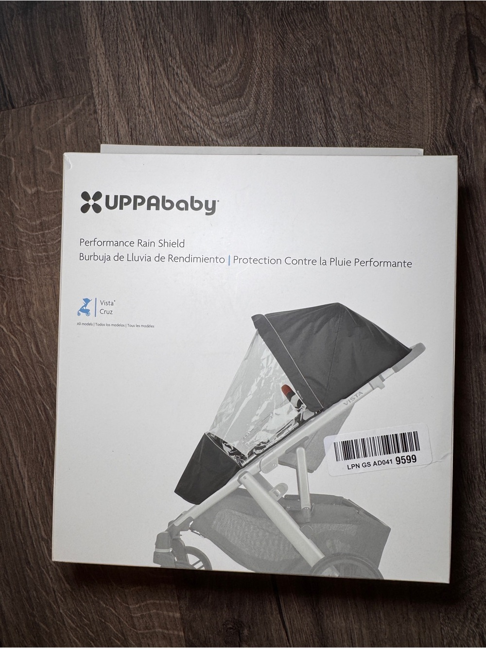 UPPAbaby Performance Rain Shield - Clear with Black Trim NEW